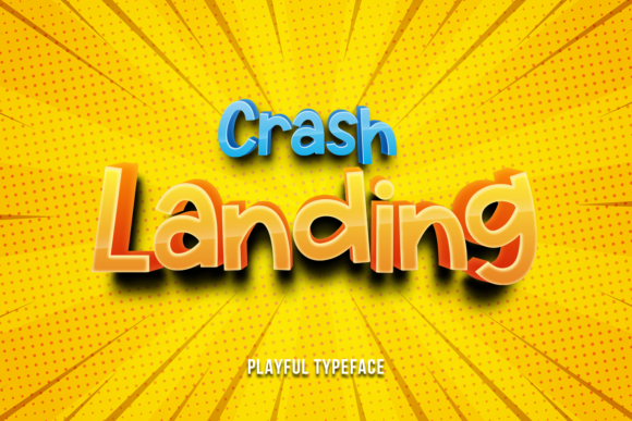 Crash Landing: A Bold Display Font for Creative Expression