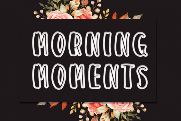 Discover the Charm of Morning Moments: A Quirky Display Font for Creative Designs