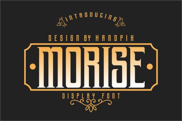 Discover the Magic of Morise: A Unique Display Font for Creative Expression