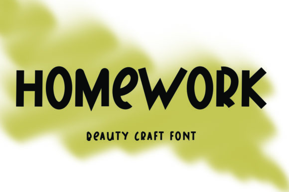 Homework and Homework: A Bold Font for Creative Expression