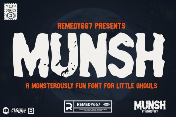 Munsh: A Bold and Chunky Lettered Display Font for Standout Design