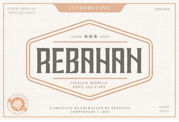 Rebahan: A Vintage Font That Elevates Your Design