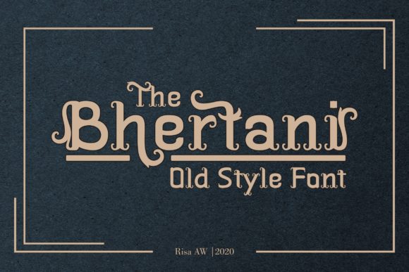 The Bhertani: A Unique Display Font for Creative Professionals