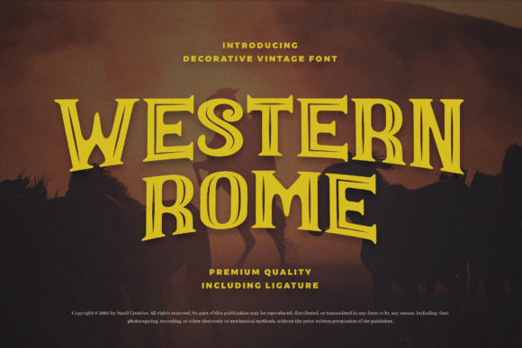 Western Rome: A Bold Display Font with a Vintage Touch